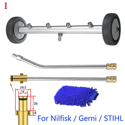 Undercarriage Cleaner Water Broom Car Chassis Wash For Karcher/Parkside/Black Decker Wash The Bottom Of The Car Washer Nozzles