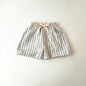 Children's Clothing Linen Cotton Shorts Summer Girls Boys Stripe Pants Kids Baby Casual Vintage Loose Short Pant Girl Clothes