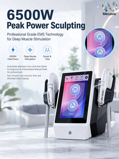 Non-invasive EMS Buttock Massage Professional 6500W 15TRF Body Shaping Machine Muscle Toning Fat Reduction Device Abdomen Thighs