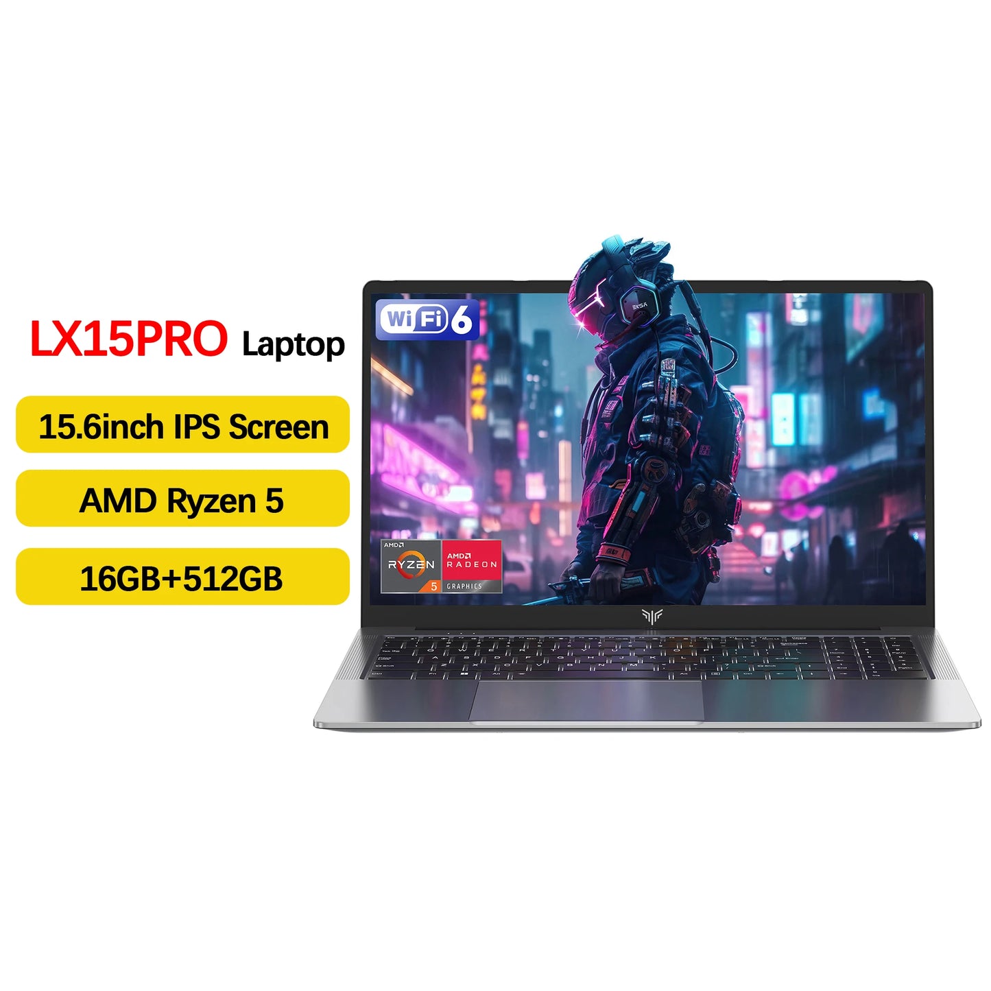 ACEMAGIC LX15PRO Laptop 15.6inch FHD Laptop AMD Ryzen 5 7430U 16GB RAM 512GB SSD Windows 11 Pro Notebook 180° Flip Computer Wifi6 BT5.2