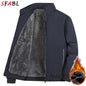Thicken Padded Social Jackets Men's Winter Jacket Windbreak Fleece Lining Blazers for Men Business Luxury Men's Winter Coat XXXL