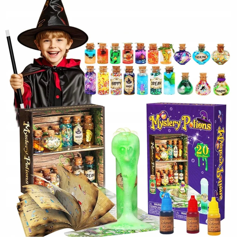 DIY Magic Potion Bottle Craft Kit, Halloween Witch Costume Accessory, Party Decor & Family Activity Set