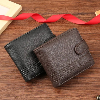 Men Wallets Leather Zipper Purse Man Slim Card Horders Quality Male Short Multi-card Wallet Coin Pocket Purse2027