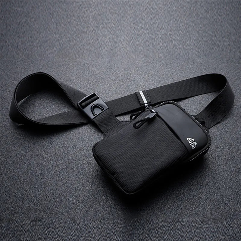 Men Crossbody Bag Mini Waterproof Leisure Fashion Mobile Phone Chest Bag Business Commuting Outdoor Sport Shoulder Crossbody Bag