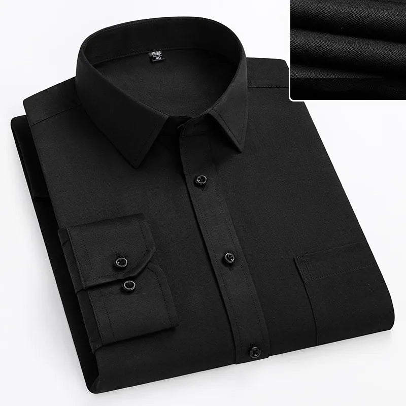  Super Big Size 11XL 10XL 9XL 8XL Dress Shirts For Men Long Sleeve Autumn Spring Regular Fit Social Business White Office Shirt