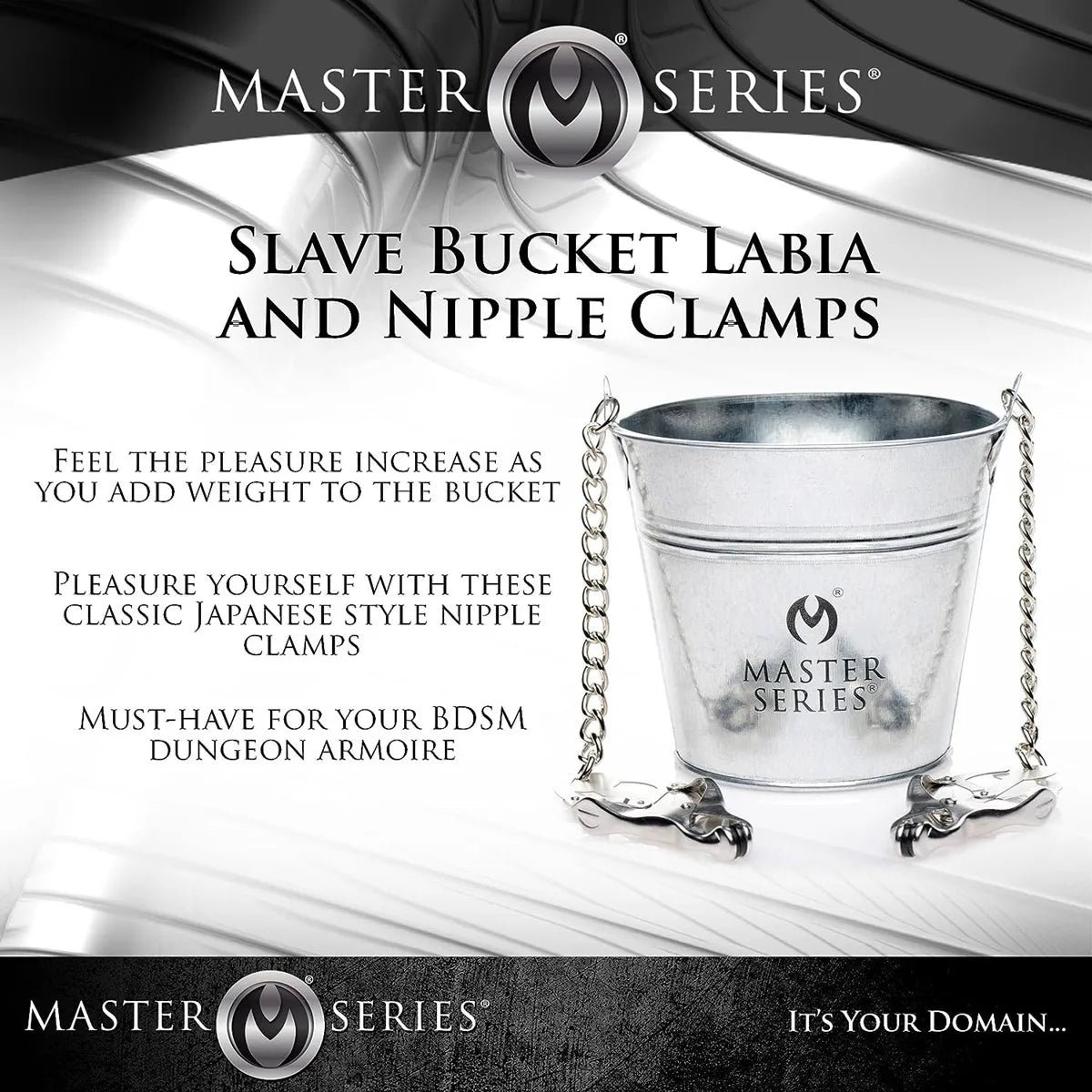 Nipple Clip Metal Chain Clip Clitoral Clip Adult Sex Toy Slave Bucket BDSM Small Water Bucket Silver Iron Chain Clip Suitable Fo