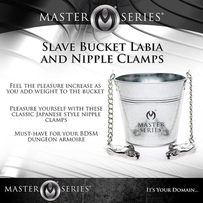 Nipple Clip Metal Chain Clip Clitoral Clip Adult Sex Toy Slave Bucket BDSM Small Water Bucket Silver Iron Chain Clip Suitable Fo