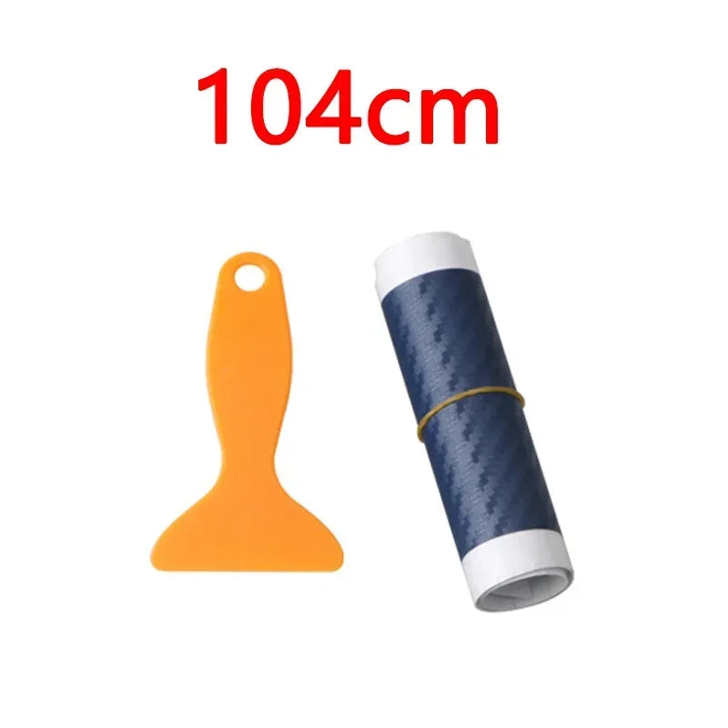Car Rear Bumper 90/104cm Sticker Carbon Fiber Protective Pad Anti-Scratch Cover Car Edge Board Scuffproof Decal Strip NEW