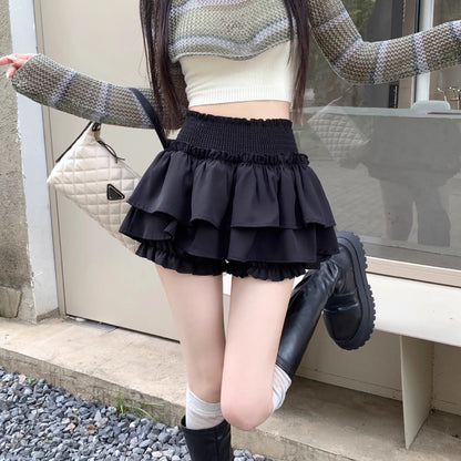 Women‘s High Waist Ballet Cake Skirt 2026 Spring Summer Slimming Short A Line Fluffy Mini Pants Style