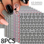 8Pcs/Set 3D Mix Colors Y2K Stars Nails Stickers 8*10cm Five-pointed Star Nail Decals Self-Adhesive Starlight DIY Nail Supplies 1