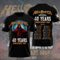Classic Rock Helloween T-shirts Male 3D Print Men Women Hip Hop Trend Short Sleeve TShirt Street Loose Parent-child Short Sleev
