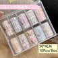 10Rolls Lacce Flower  Nail Foils Transfer Paper  Nail Art Stickers  Manicure Set Decal  Nails Decoration