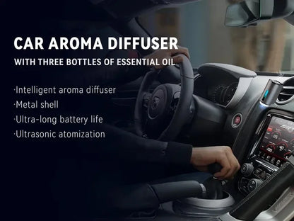 Car Air Freshener, Three Strengths Adjustable, Car Aromatherapy Machine, Portable Freshener Perfume Fragrance