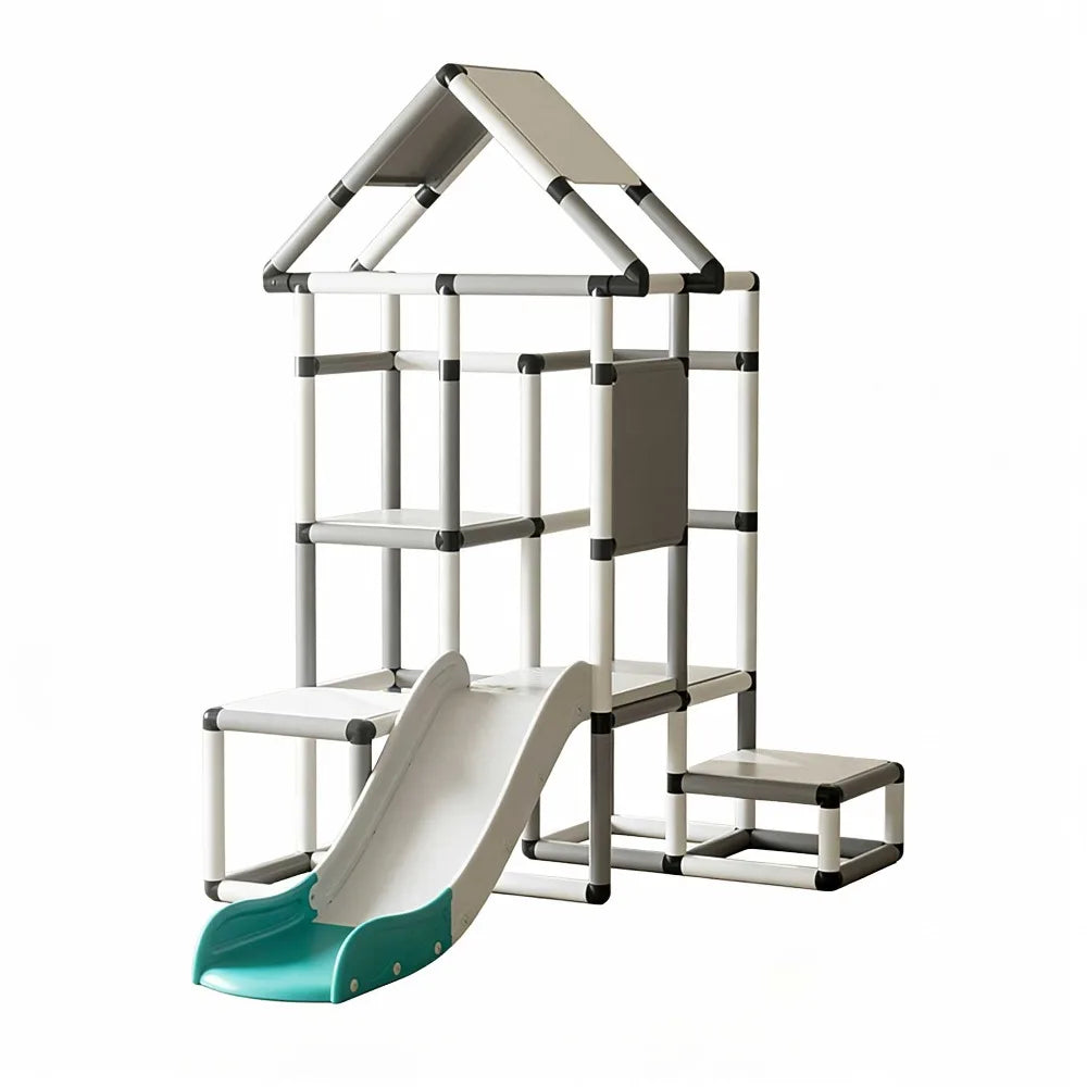 Kids Indoor Climbing Frame With Slide For Sensory Training And Intellectual Development Play Equipment