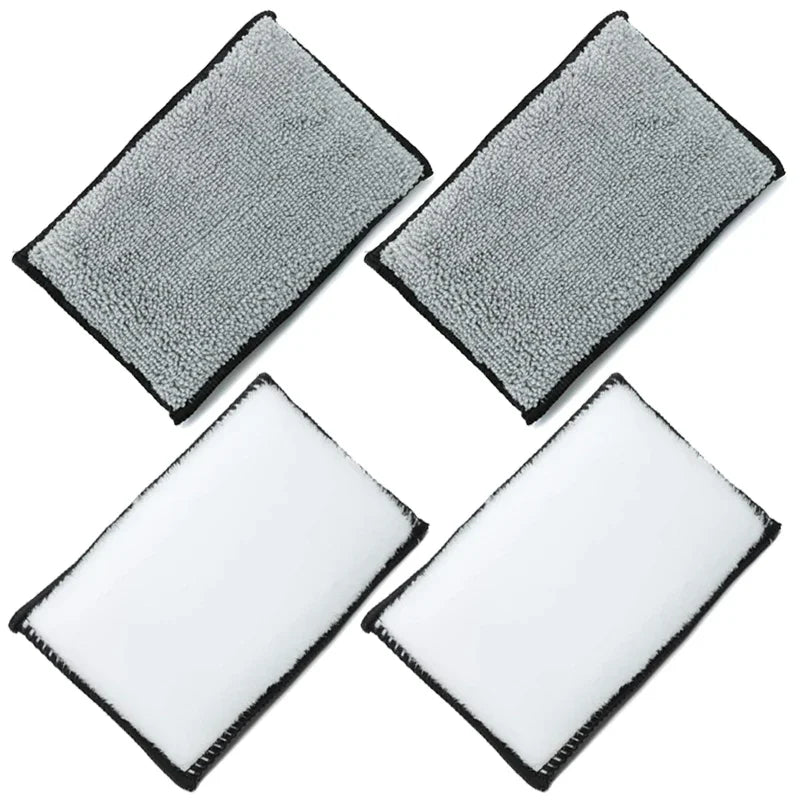 2-10Pcs Soft Double Side Microfiber Scrubbing Sponge Car Leather Cleaning Microfiber Towel Wax Sponge Auto Detailing Tools