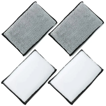 2-10Pcs Soft Double Side Microfiber Scrubbing Sponge Car Leather Cleaning Microfiber Towel Wax Sponge Auto Detailing Tools