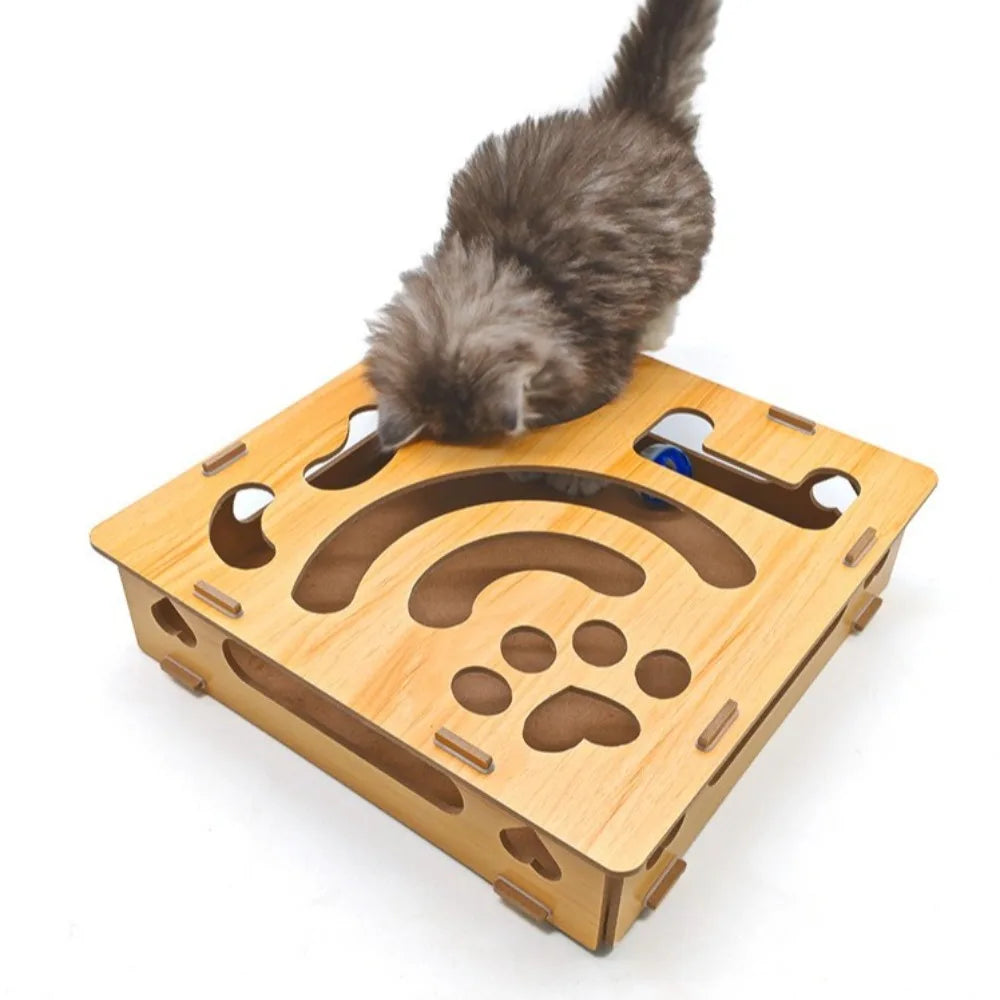 Durable With Bell Ball Cat Scratching Posts Interactive Maze Tunnel Interactive Cat Pet Entertainment Supplies for Kitten