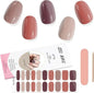 16/20/22Tips Semi-Cured Gel Nail Wraps Full Cover Manicure DIY Waterproof Long Lasting Gel Nail Stickers set for UV Lamp Need