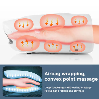 Smart Airbag Hand Massager Wireless Electric Hot Compress Carpal Tunnel Palm Acupoint Massager Vibration Kneading Finger Relax