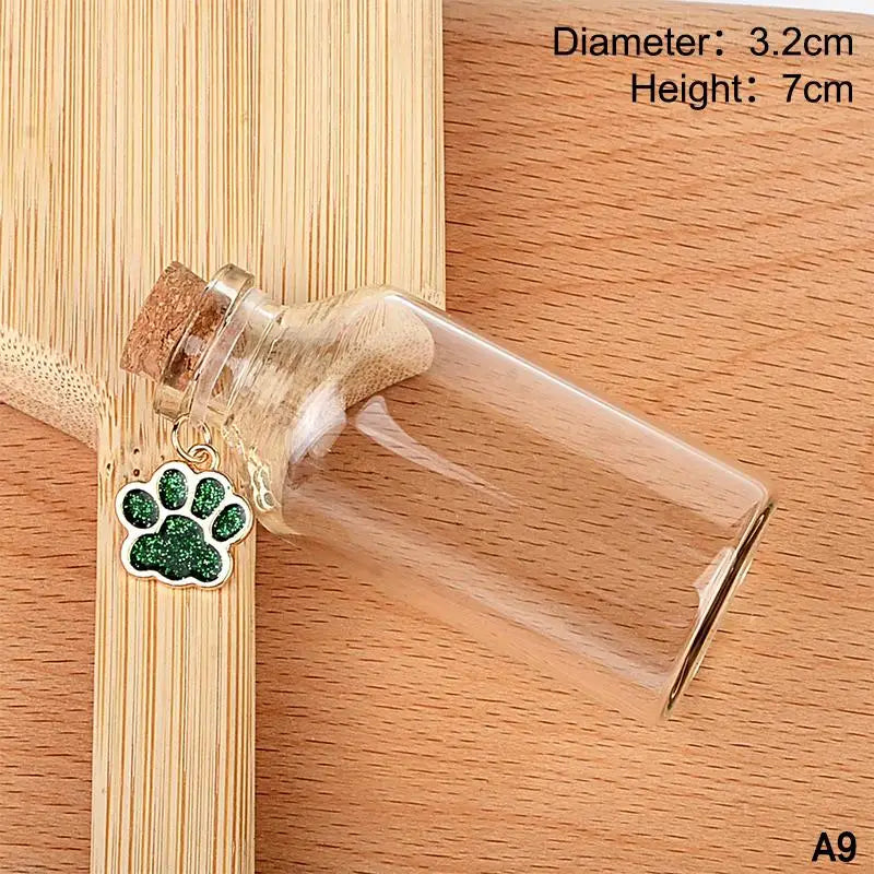 Pet Fur Memorial Glass Bottle Cat Whiskers Storage Bottle With Cork Stopper Perfect For Storing Dog Cat Hair As Souvenir