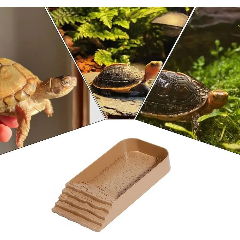 Turtle Bathing Pool, Reptile Feeding Dish Water Pot, Landscape Fish Tank Decoration,Turtle Bath Pool for Aquatic Climbing Pet