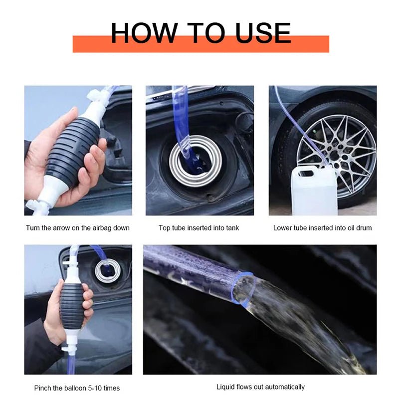 SEAMETAL Multifunctional Liquid Vacuum Cleaner Hand Pump Petrol Pump Transfer Pump Fuel Pump Car Tool Transfer Primer