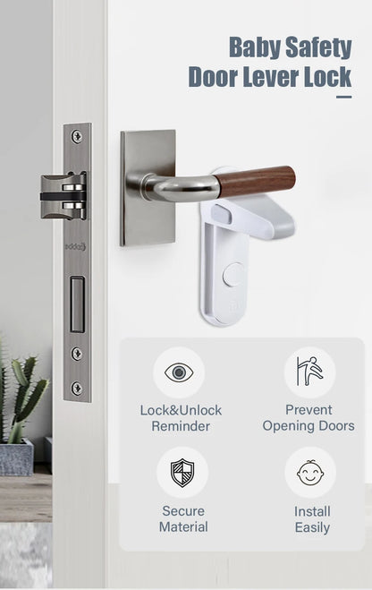 Dropshipping 1PC Door Lever Lock, Baby Proofing Door Handle Lock,Childproofing Door Knob Lock Easy to Install and Use