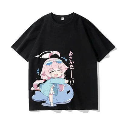 Takanashi Hoshino Game Blue Archive Cosplay T-shirts 3D Print Anime Cartoon Tees Summer Men Women Harajuku Y2k Short Sleeve Tops
