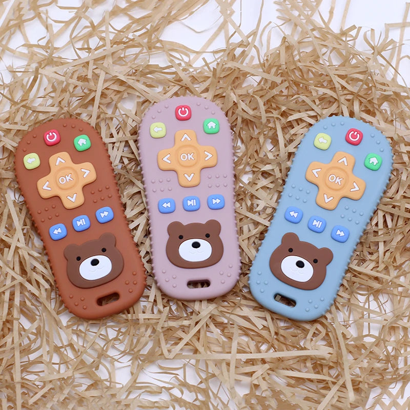 Baby Teethers Remote Control Shape Silicone Molar Chewing Toys Silicone Teething Toys Infant Baby Gifts Newborn Accessories