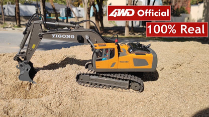 4WD Remote Control Excavator 4x4 Alloy Dump Truck Bulldozer Radio Model RC Car Construction Vehicle with Lights Sound Toy Gift