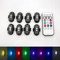 4/10x Car LED Light Multifunctional Car LED Warning Light, Rechargeable Wireless Car Light with Remote Control, Decorative Light