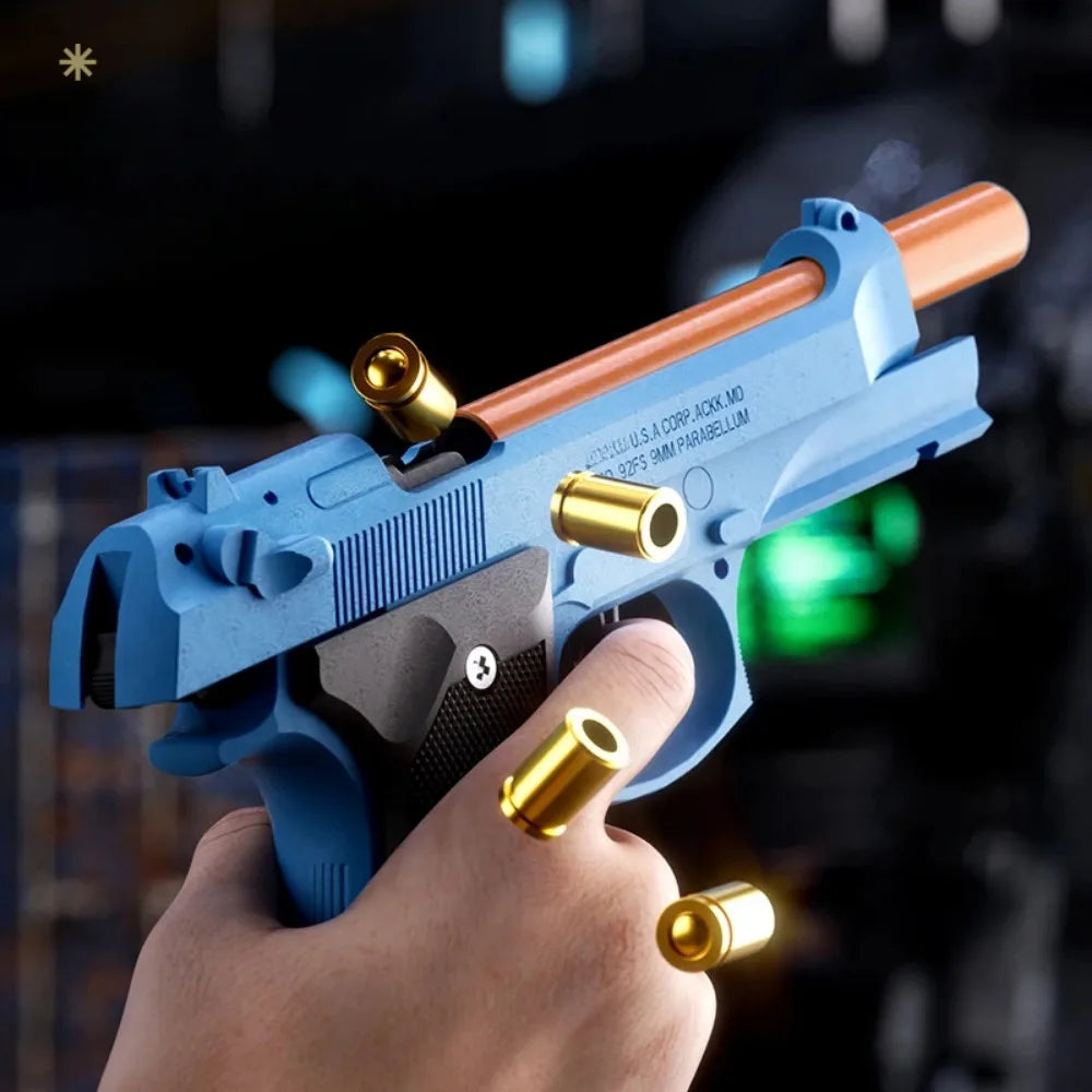 9mm Revolver Guns Continuous Firing Launcher Pistol Soft Bullet Toy SIG17 Empty Hanging Launcher Christmas Gift for Boys Adults