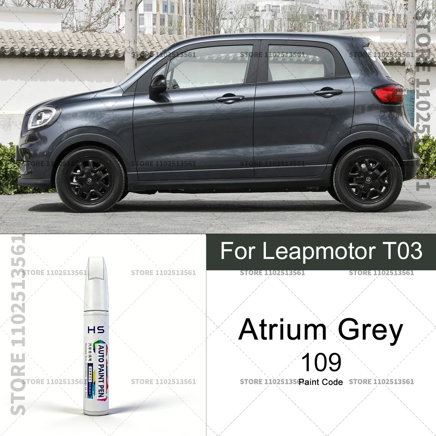 For Leapmotor T03 Car Paint Repair Pen Touch Up Scratch Remover DIY Auto Accessories Blue C02 Yellow Green YO Grey Light White