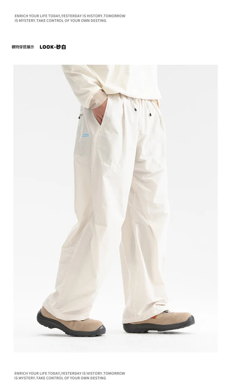 Men Streetwear Fashion Loose Casual Lightweight Quick Dry Sport Pants Women Outdoor Techwear Cargo Baggy Pant Boy Girl Trousers