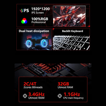 15.6" HOT Laptop 32GB DDR3 512GB 1TB 2TB SSD Windows11 Notebook Pc Gamer Intel 6500Y Office Computer with Backlit Fingerprint