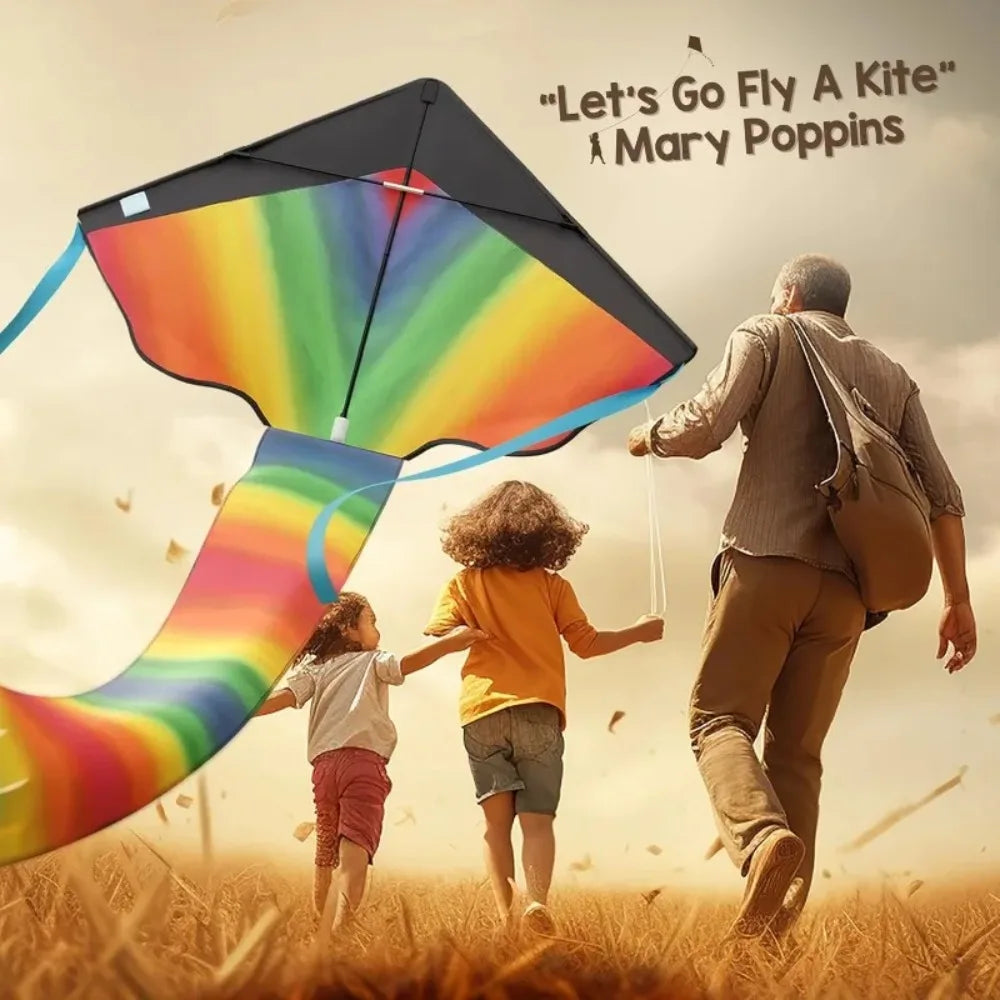 Outdoor Kites, Flying Kites, Triangular Kites with 100m Kite String, Outdoor Flying Tools, Ideal for Summer Outdoor Activities and Camping