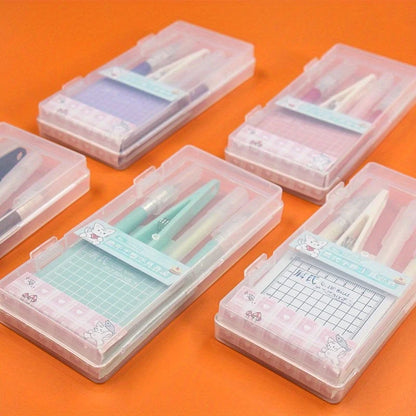 DIY Scrapbooking Tool Kit, DIY Hand Tools Set with Pen, Carving Knife, Tweezers, and Cutting Pad, School Office Crafts Suppliers
