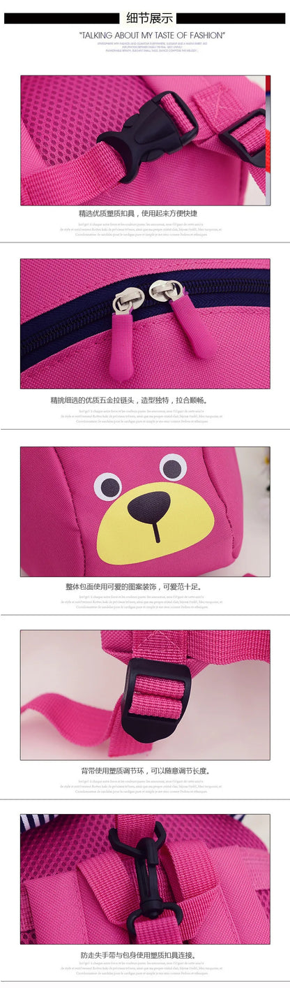 Kids Children Anti-lost Cartoon Bags High Quality Safety Harness Reins Toddler School Backpack Cute Cartoon Light Rucksack 아동가방