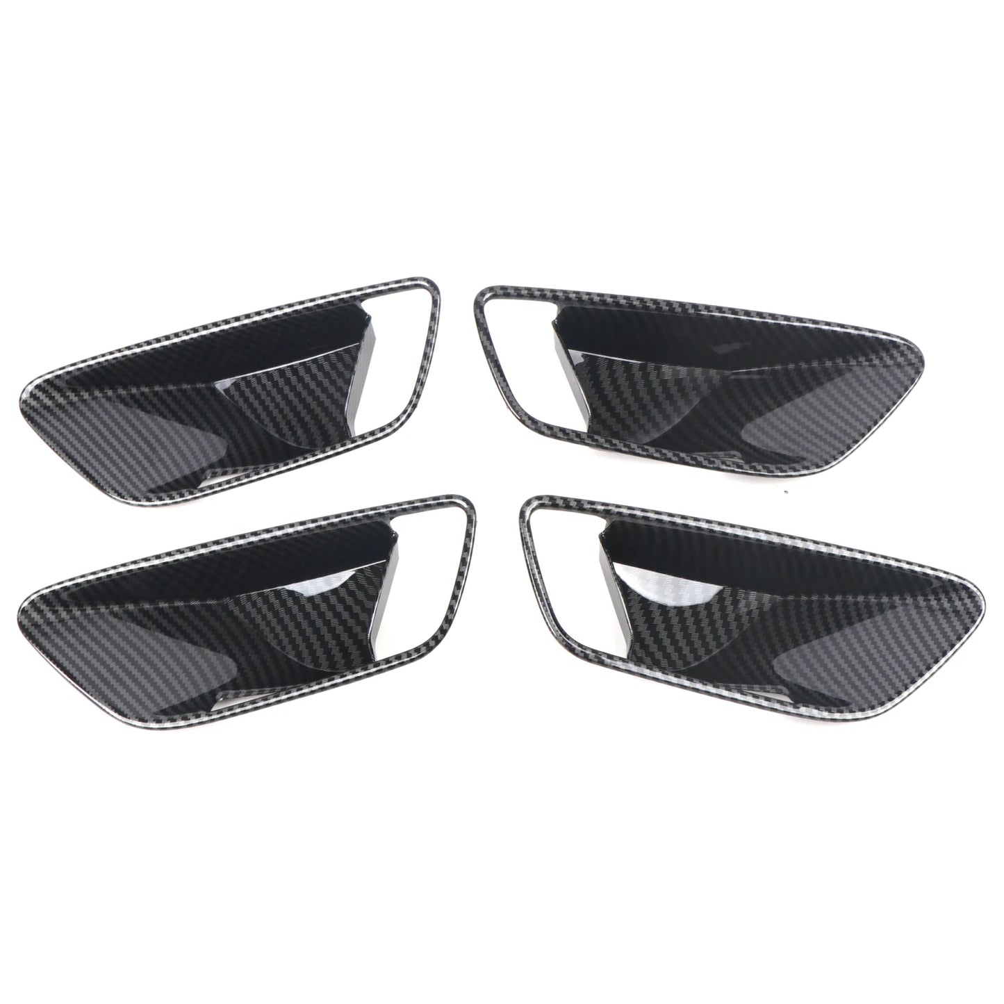 For Ford Puma 2019-2025 Car Inner Door Handle Cover Trim Decor Overlay ABS Carbon Fiber Style Interior Accessories 4PCS