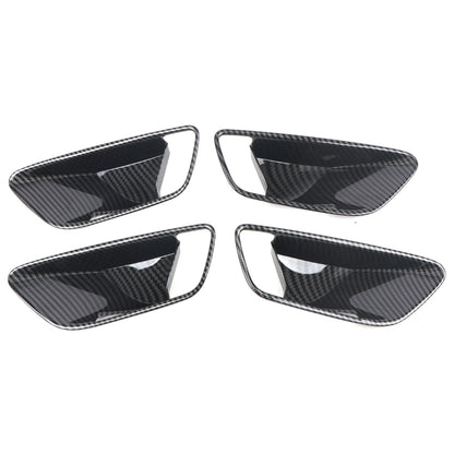 For Ford Puma 2019-2025 Car Inner Door Handle Cover Trim Decor Overlay ABS Carbon Fiber Style Interior Accessories 4PCS