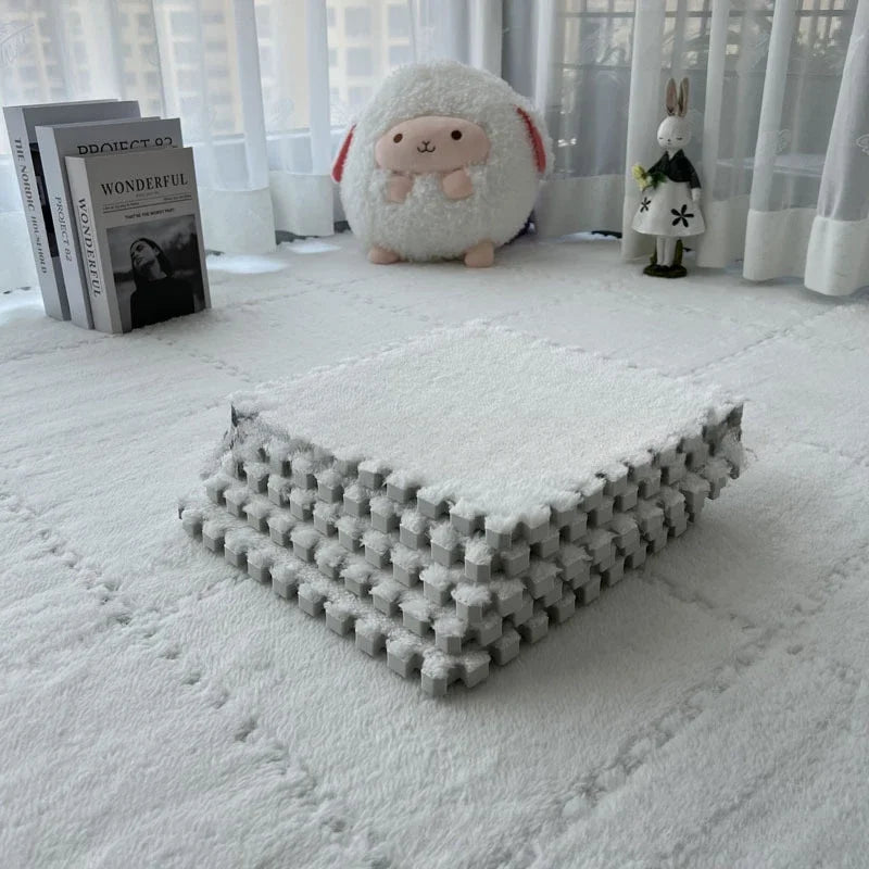 4-20 PCS Baby Plush Activity Play Mat EVA Foam Soft Play Mat BPA Free Reusable Washable Non-slip Waterproof Puzzle Stitching Mat