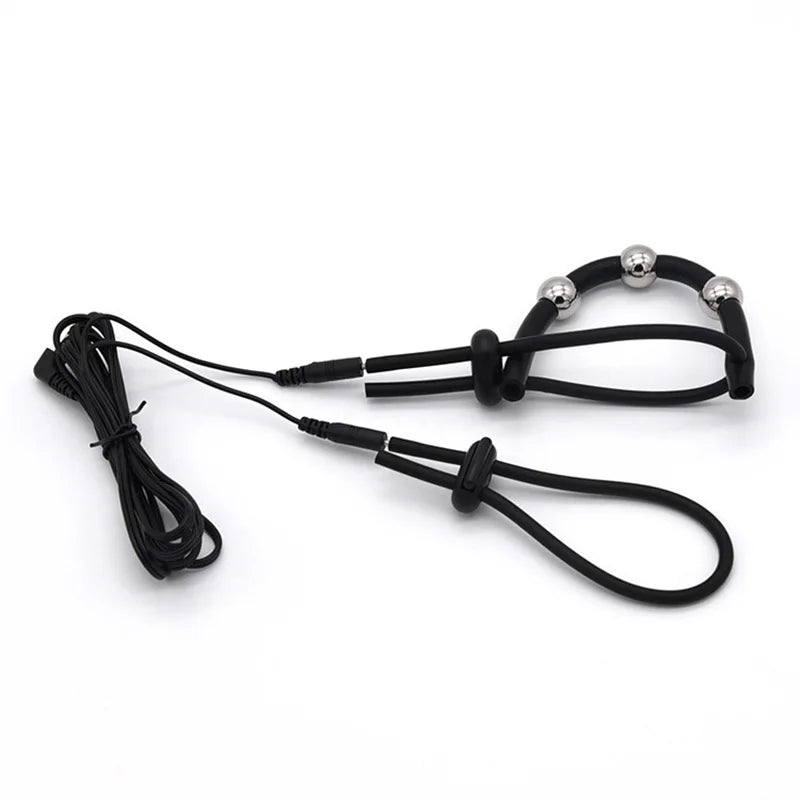 Electric Shocker Anal Butt Plug,E stim Electrosex Penis Ring ,Nipple Electrostimulation Cockring Chastity Cage E-stim Bdsm Toys