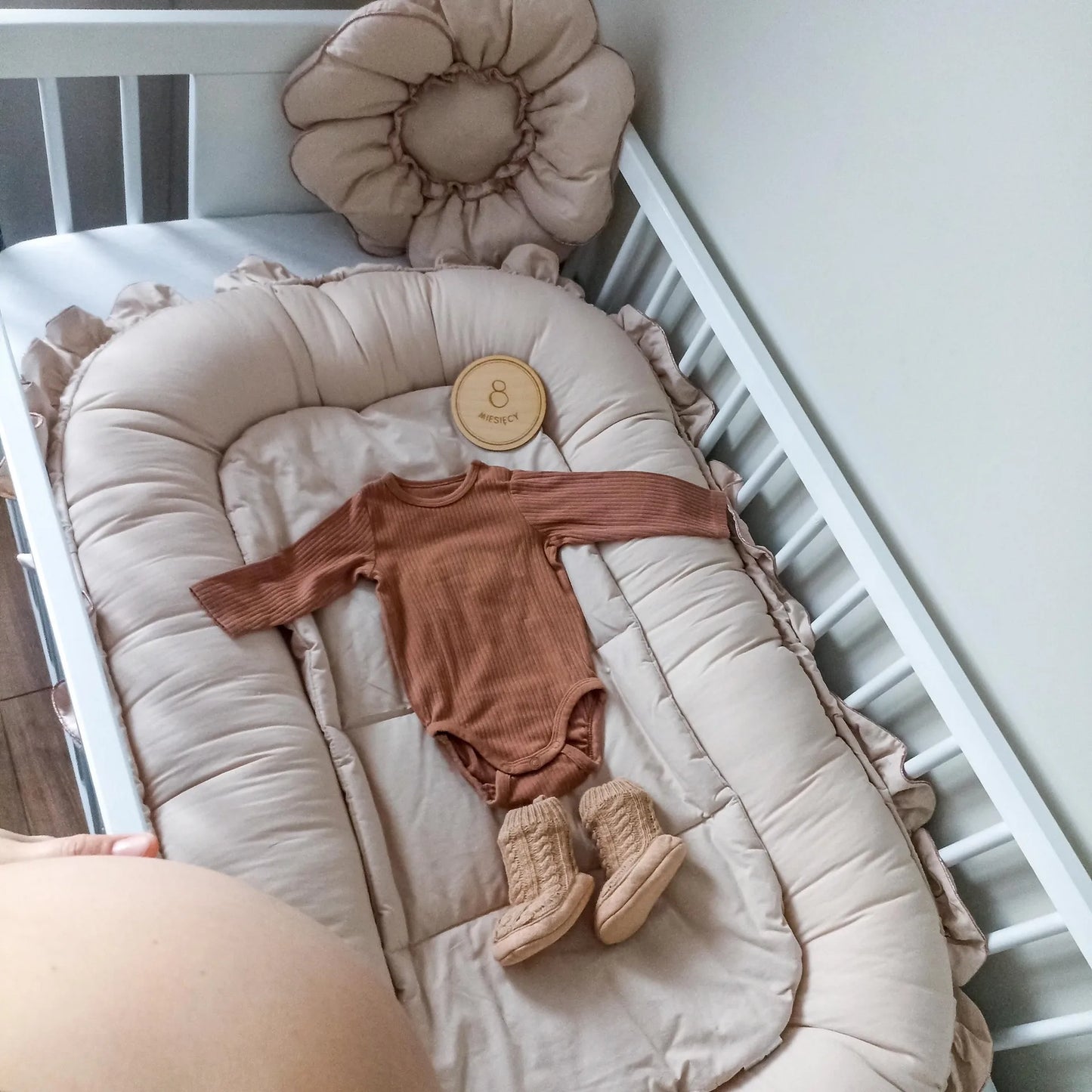 Wind Lace Cotton Baby Crib Mid Bed Baby Anti Startle Newborn Biomimetic Bed Portable Sleeping Bed