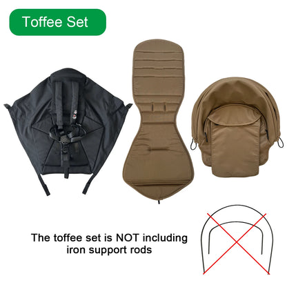 MomTan Stroller Accessories Replacement Set Extended Canopy & Seat Cushion & Seat Base For Babyzen YOYO Series & Stokke YOYO3