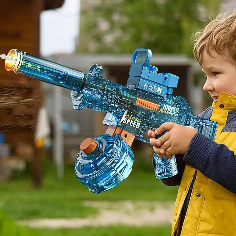 UMP45 Electric Water Gun Full Automatic Submachine with Light Large-Capacity Outdoor Beach Swimming Pool Shooting Game Kid Toy