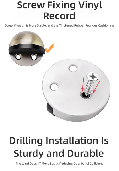 No-Drill Magnetic Door Stopper: Silicone Anti-Collision Buffer for Glass & Bedroom Doors - Windproof Floor Mount