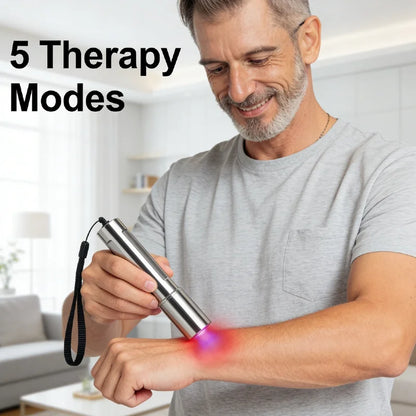 5 Wavelengths Red Light Near Infrared Therapy 940nm, Deep Tissue Pain Relief Physical Treatment for Arthritis Sciatica