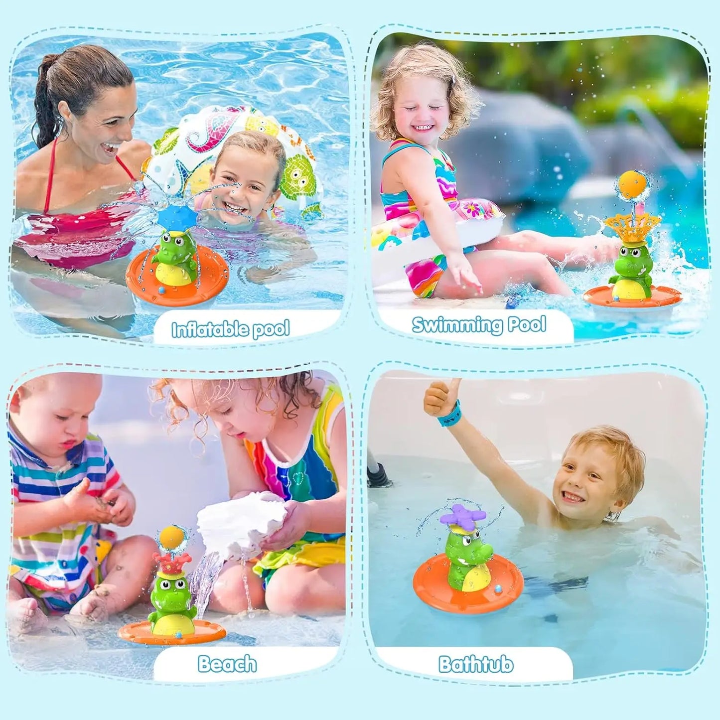 Baby Bath Toys, Glowing Crocodile Water Spray Toys, Multiple Water Spray Modes, Children's Bathroom Swimming Supplies Gifts