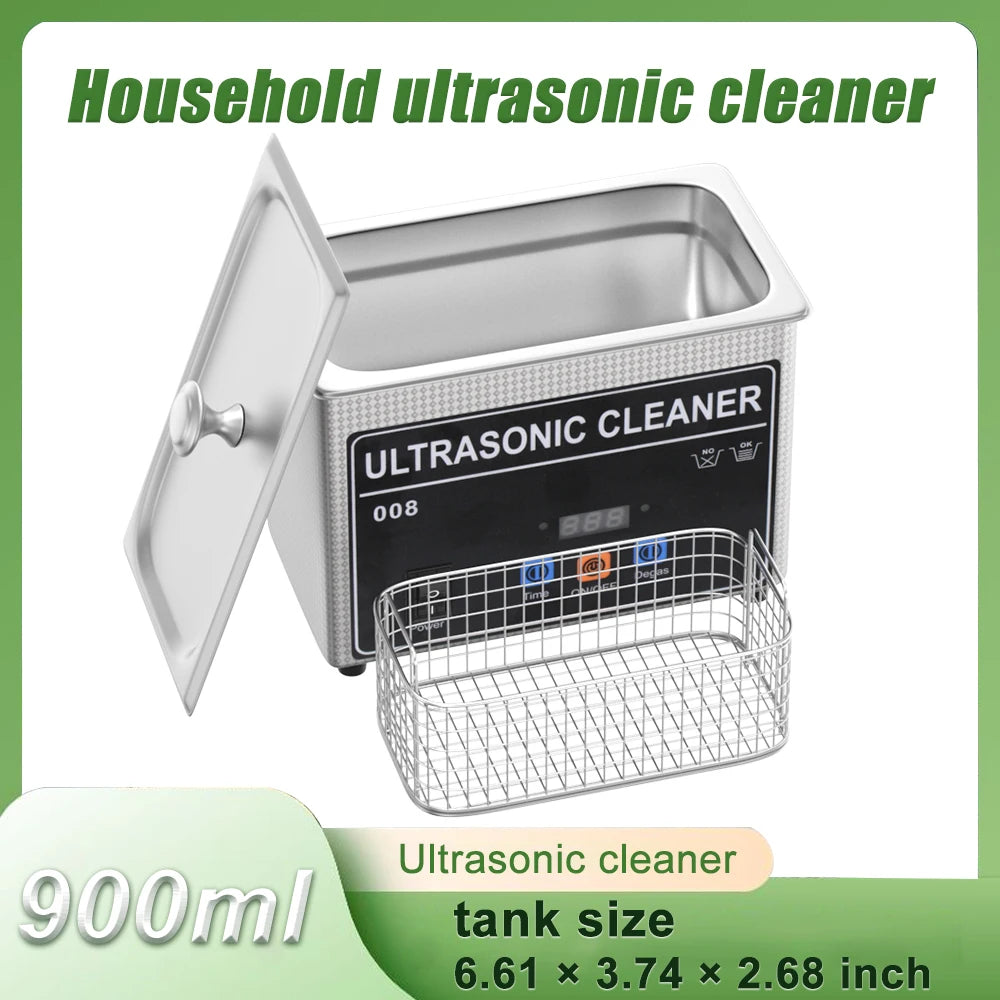 900ml 35w 60w Ultrasonic Cleaner Machine Ultrasound Cleaning Dental Glasses 220v EU UK AU Plug Ultrasonic Bath tina ultrasonica