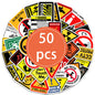 50PCS Funny Warning Sign Stickers Waterproof Vinyl Decals for Laptop Water Bottle,Sign Stickers Decoration Supplies Classic Toys